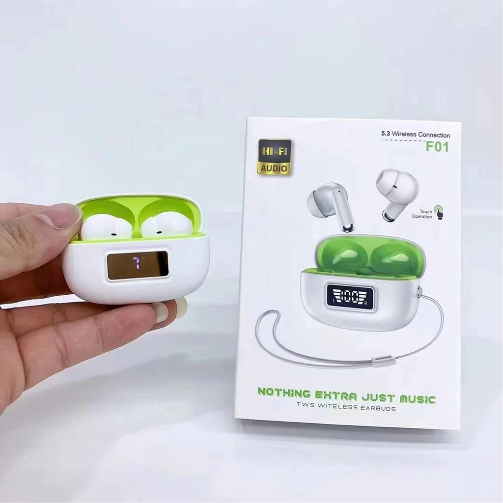 Audífonos Inalámbricos Bluetooth con Pantalla LED y Estuche de Carga