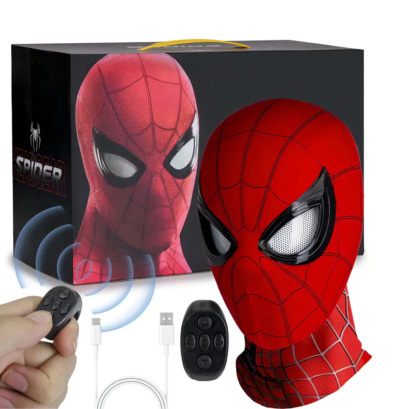 Máscara LED de Spider-Man con Control Remoto Ojos